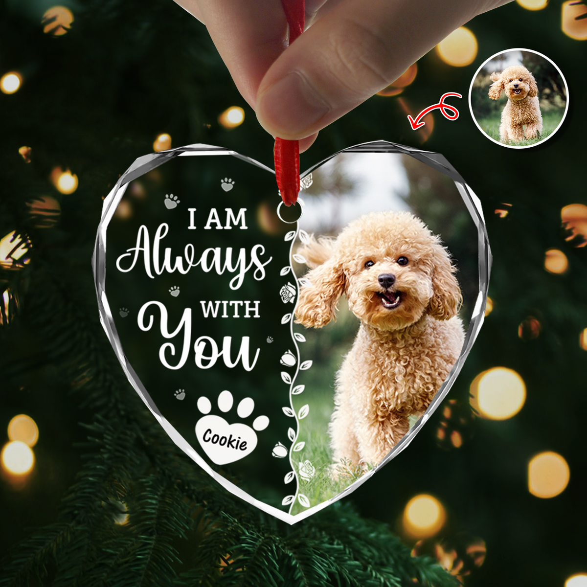 Custom Photo Favorite Hello And Hardest Goodbye Memorial Heart Shape Glass Ornament HA75 892810