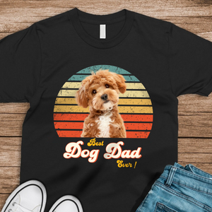 Custom Photo Best Dog Dad Ever Retro Shirt CH07 896022