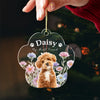 Custom Pet Photo Birth Flower Acrylic Ornament Gift for Pet Owners LM32 669751