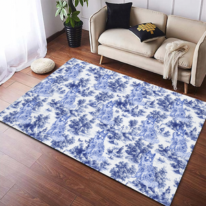 Personalized Dog Toile De Jouy Rug Gift For Dog Lovers HO82 894182