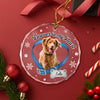 Custom Dog Photo Forever In My Heart Memorial Glass Ornament CH07 180442