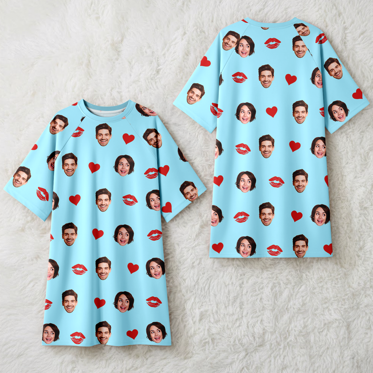 Custom Funny Face Nightgown Gift For Wife, Girlfriend CH07 910364