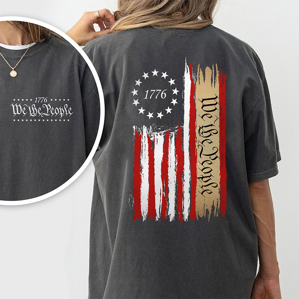 We The People America 250th Birthday US Flag Back & Front Dark Shirt CH07 910530