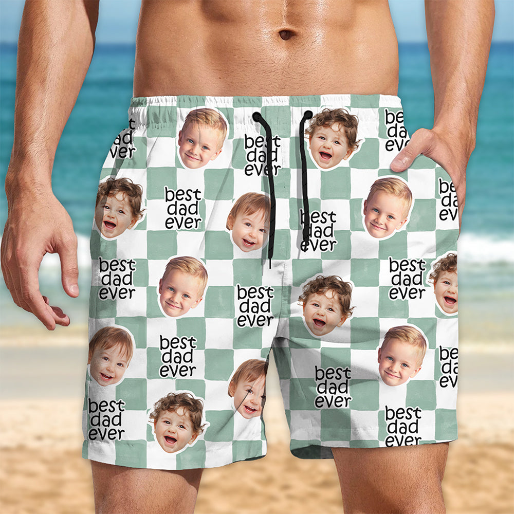 Custom Baby Face Best Dad, Mom Ever Beach Short For Family TH10 169929
