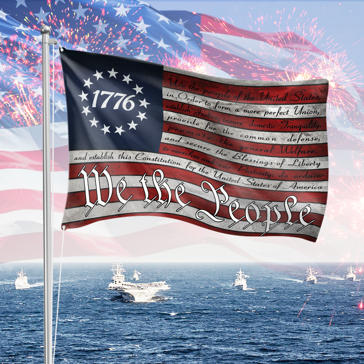 We the People - 250 Years America Anniversary House Flag CH07 899200