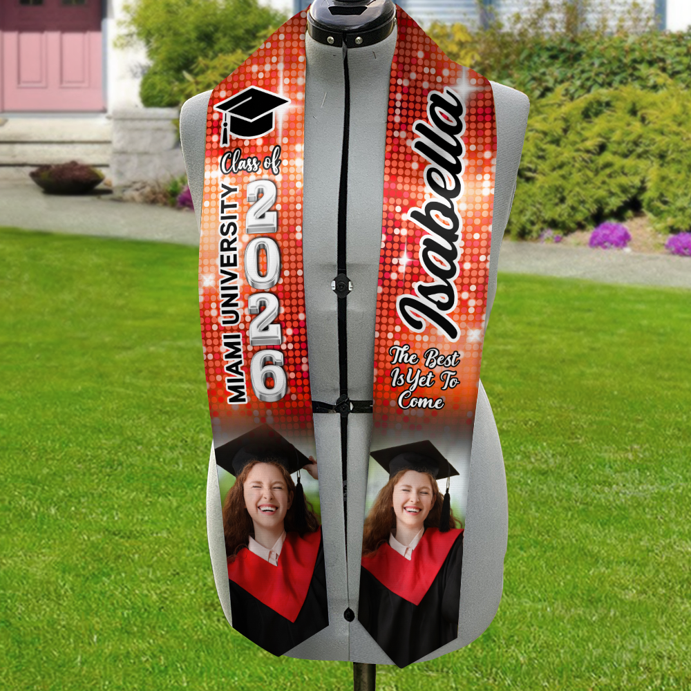 Custom Photo Class Of 2026 Graduation Celebration Stole CH07 910266
