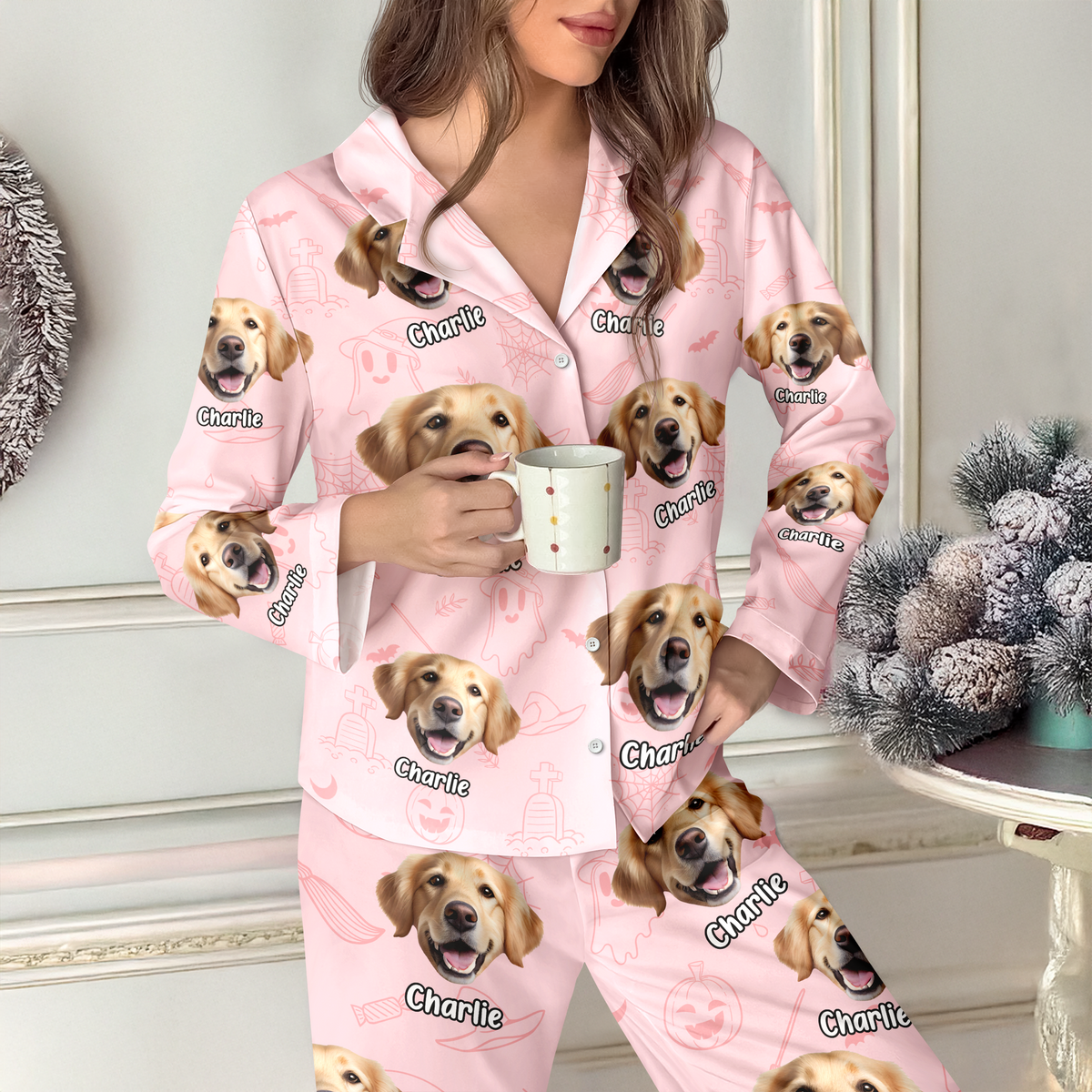 Custom Dog Photo Halloween Season Pajamas For Dog Lovers TH10 894975