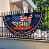 Custom Family Name 250 United States Of America 1776-2026 Non-Pleated Fan Flag CH07 911902