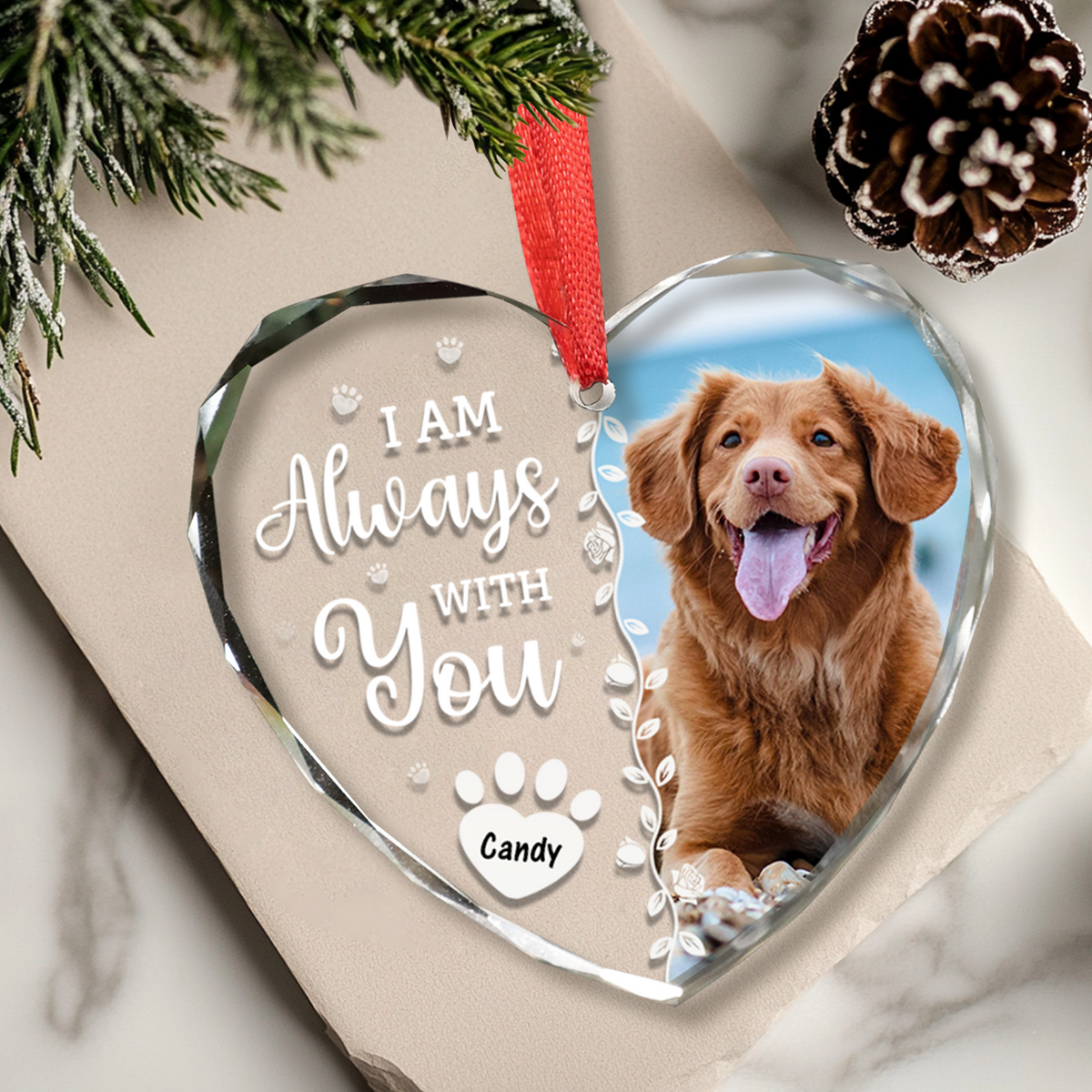 Custom Photo Favorite Hello And Hardest Goodbye Memorial Heart Shape Glass Ornament HA75 892810