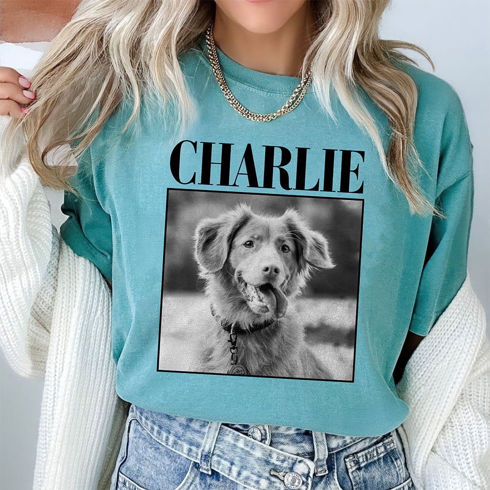 Custom Photo and Name Dog Pet Comfort Shirt Gift For Dog Pet Lovers HA75 897272