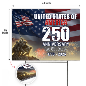 250 Years of America 1776 2026 We The People Patriotic Yard Sign CH07 896974