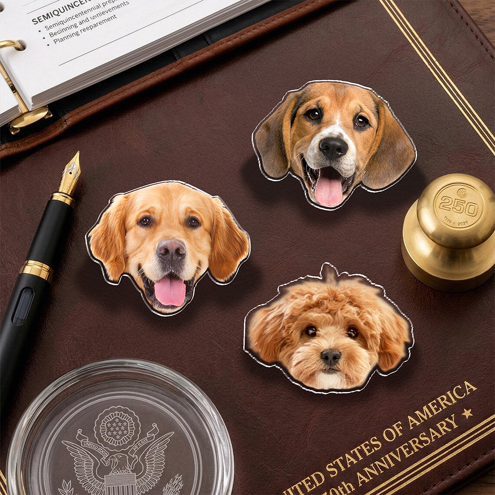 Custom Face Dog Cat Acrylic Pin Gift For Dog Cat Lovers HA75 921062