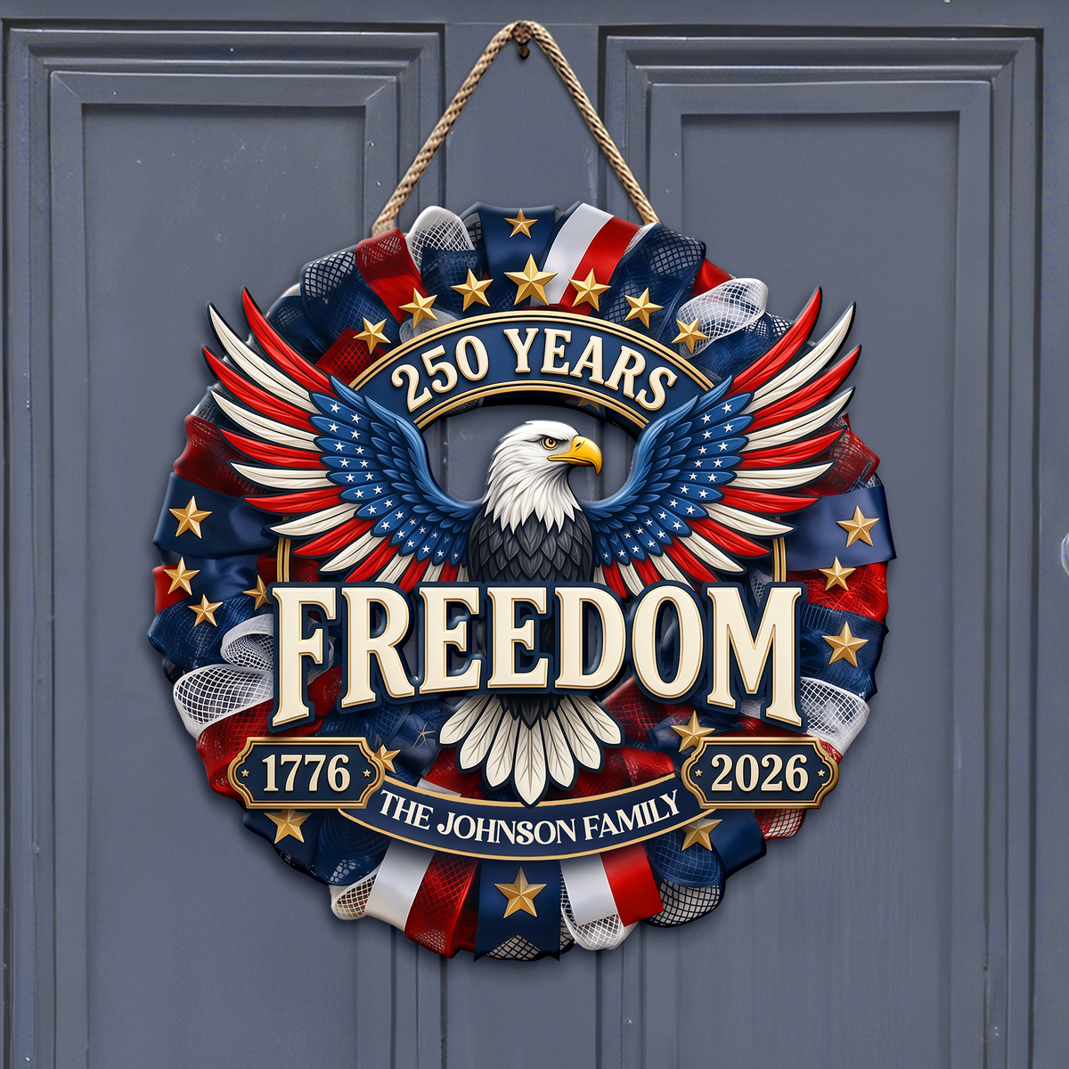 250 Years of Freedom 1776–2026 America Anniversary Door Sign HA75 920762