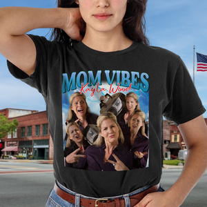 Custom Photo Mom Vibes - Personalized Cool Moms Club Retro Style Dark Shirt CH07 895344