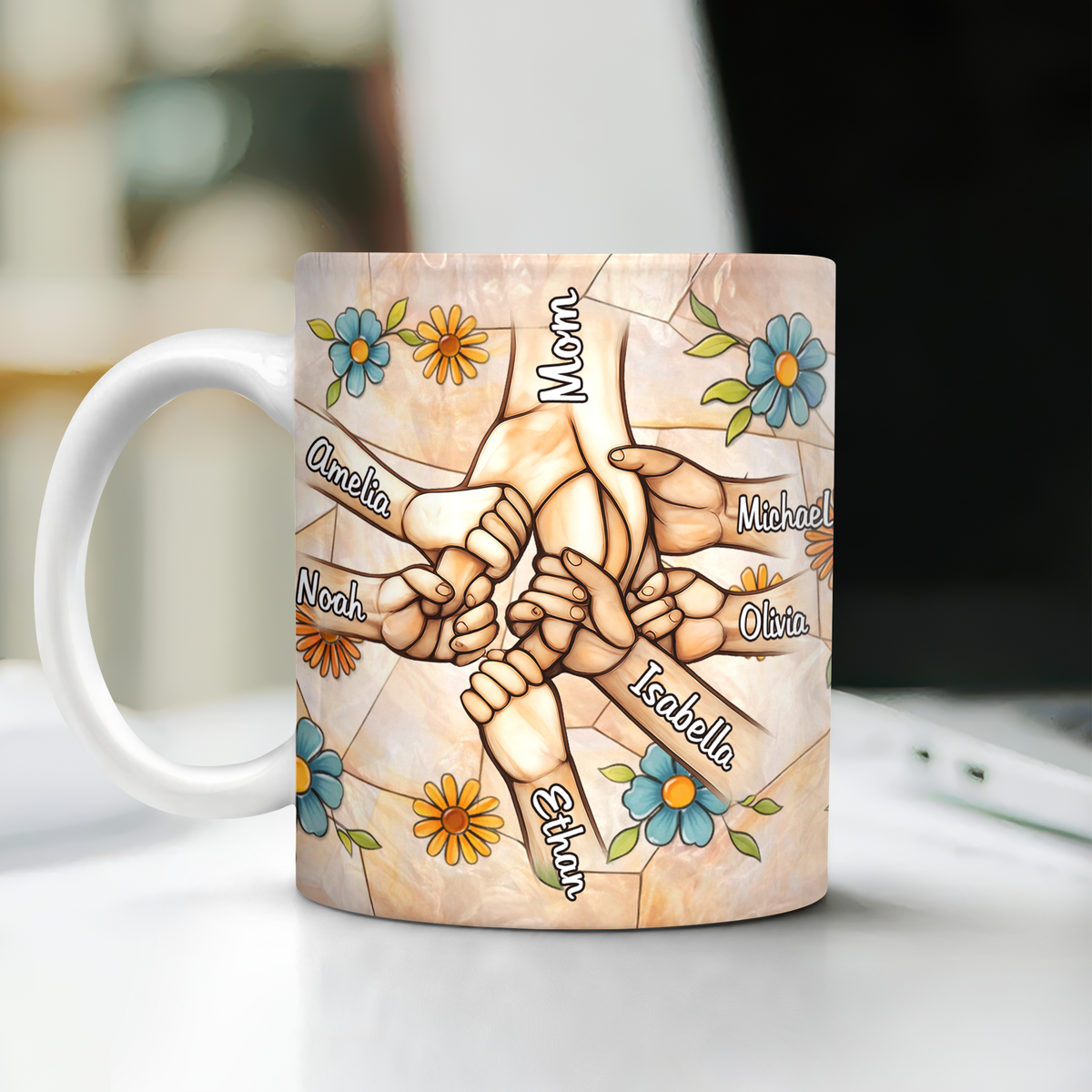 Custom 3D Inflated Effect Printed Mug - Personalized Mother's Day Gifts For Mom, Grandma TH10 898749
