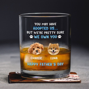 Custom Photo I Own You For Sure Whiskey Glass Father's Day Gift For Dog Dad HA75 892502