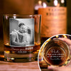 Custom Photo Father Of The Bride, Groom Engraved Rock Glass Gift For Father's Day LM32 668939