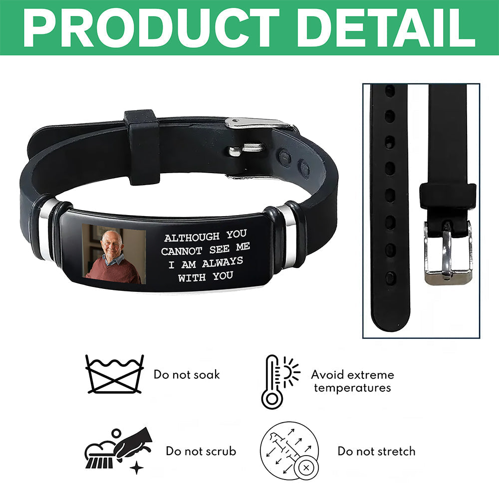 Custom Photo I'll Carry You Memorial Personalized Wristband Bracelet HA75 922020