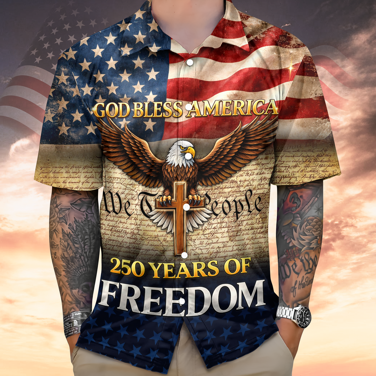 250 Years of Freedom - God Bless America Hawaii Shirt CH07 910492