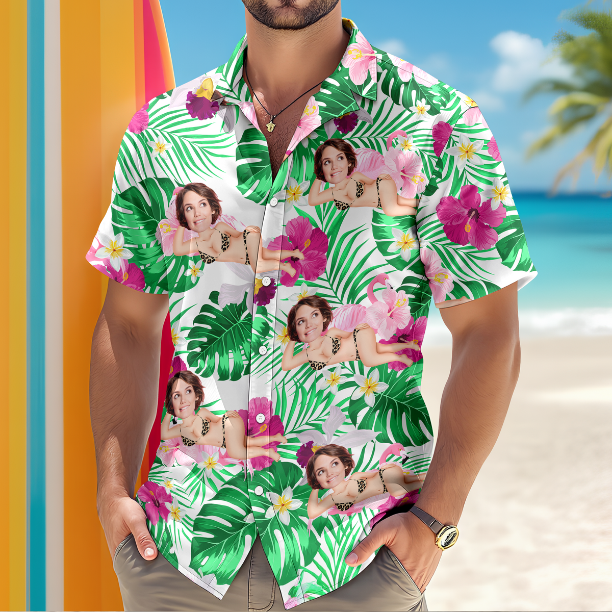 Custom Face Funny Hawaii Shirt Gifts For Husband, Boyfriend HA75 892718