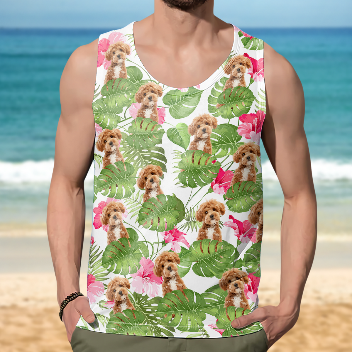 Custom Photo Hawaii Style Tanktop For Dog Lover TH10 894185