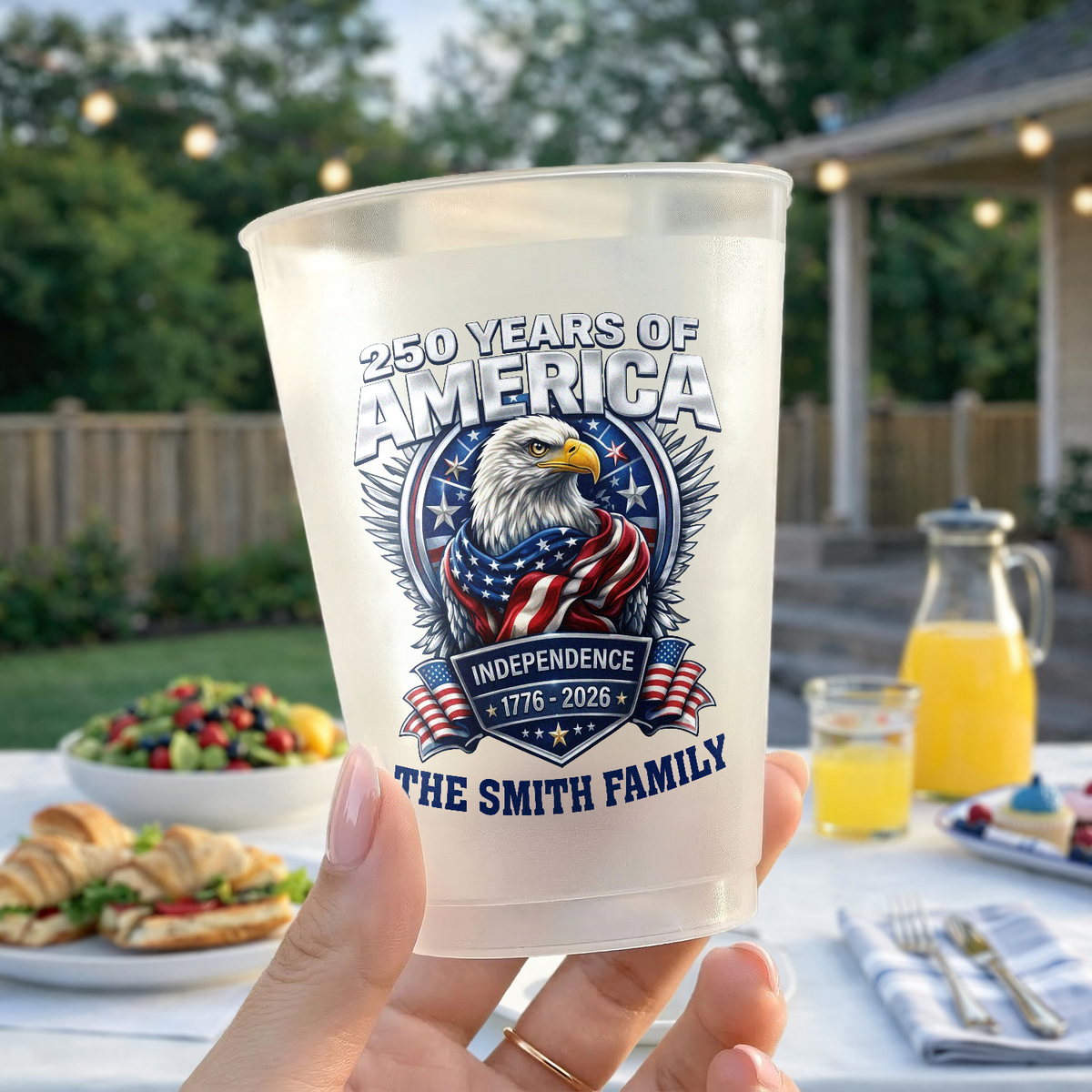 Custom Family Name US 250 Years Anniversary 1776-2026 Cups For Party CH07 911334