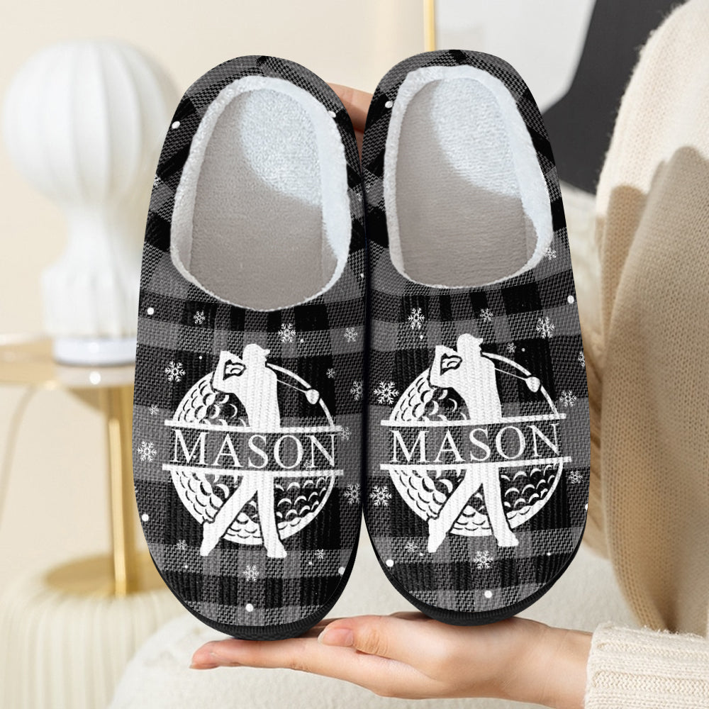 Personalized Name Golf Christmas Slippers Gift Golfer, Golf Lovers HA75 919054