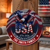 Custom Name Faith, Family & Freedom America Personalized Door Sign HA75 898484