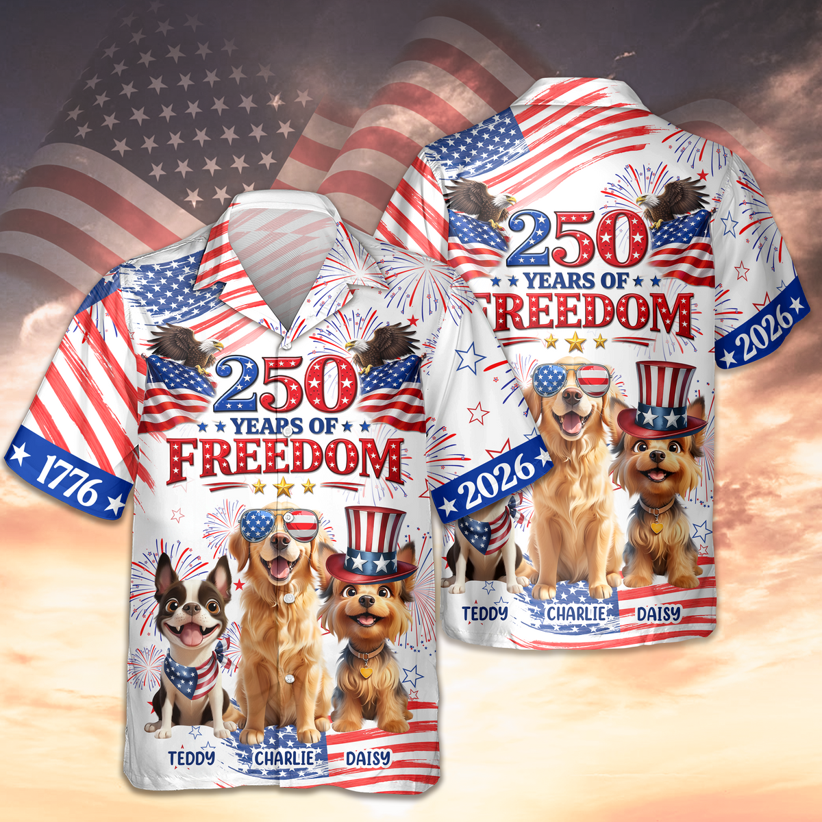My Dog Celebrating America’s 250th Anniversary Hawaii Shirt CH07 910418