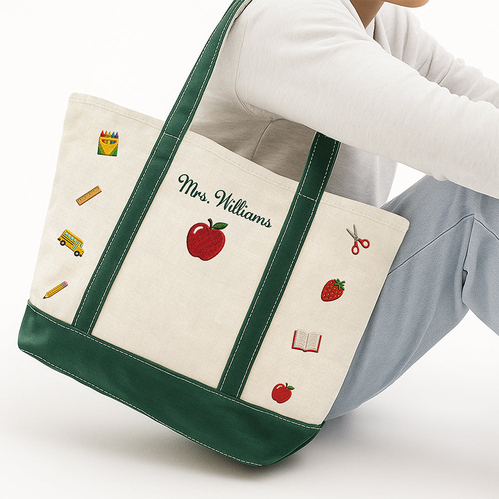 Custom Name Monogram Beach Bag Back to School Teacher Gift CH07 180020