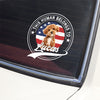 Custom Photo This Human Belongs To Dog Cat Personalized Car Window Decal Sticker HA75 921416
