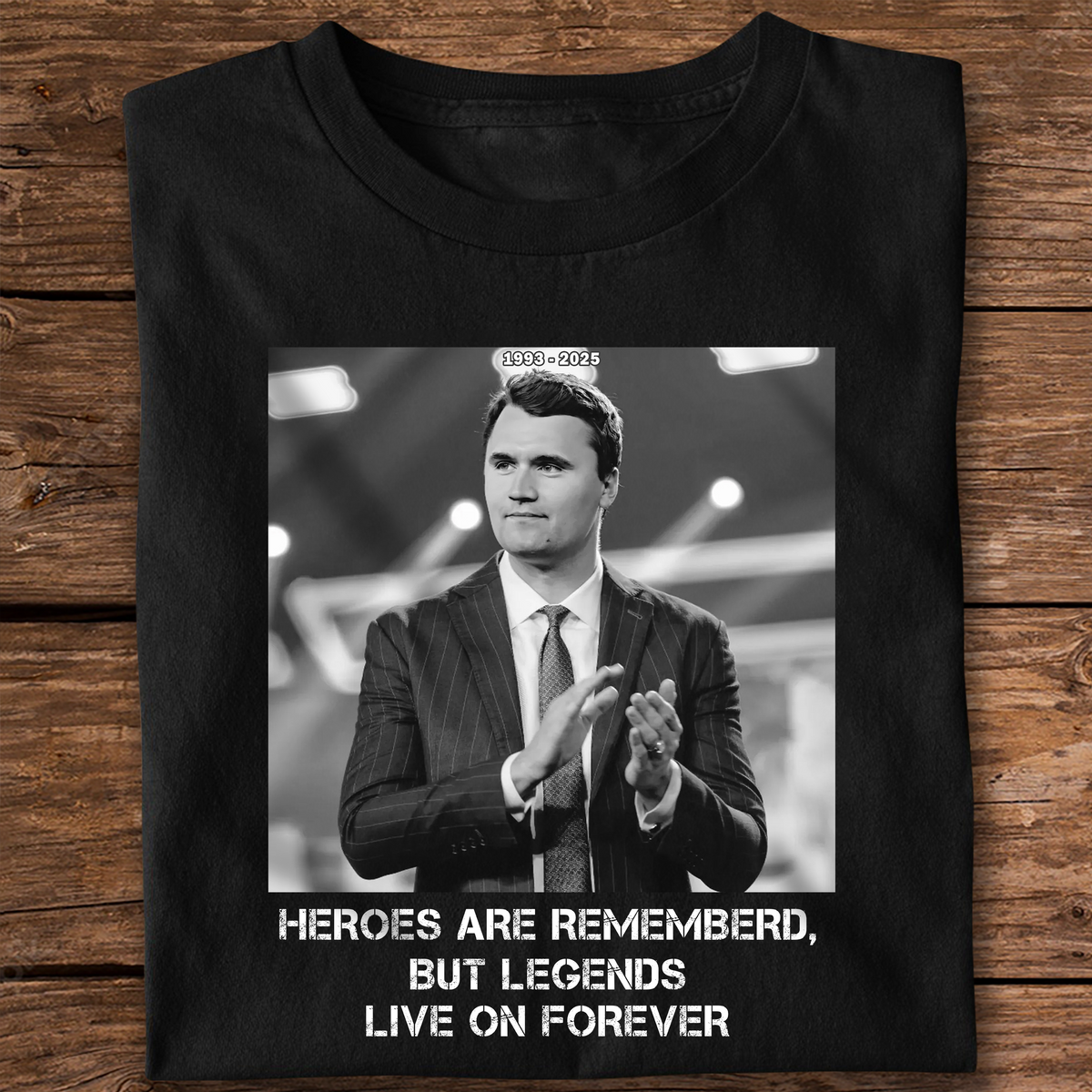 Pray For Charlie Kirk - Legends Live On Forever Dark Shirt LM32 65403