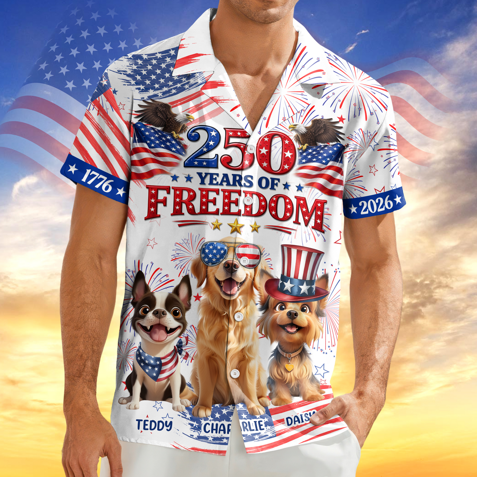 My Dog Celebrating America’s 250th Anniversary Hawaii Shirt CH07 910418