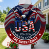 Custom Name Faith, Family & Freedom America Personalized Door Sign HA75 898484