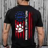 Custom Name Best Dog Dad Ever Paw American Flag Back Shirt LM32 897999