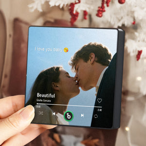 Custom Photo Fridge Magnet - Personalized Spotify Plaque Song, Keepsake Gift, Christmas Gift for Lover LM32 897485