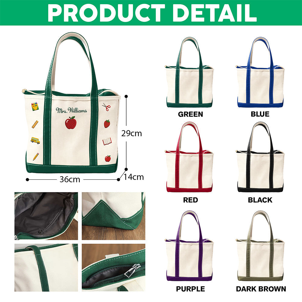 Custom Name Monogram Beach Bag Back to School Teacher Gift CH07 180020