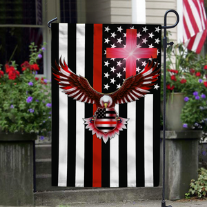 Custom American Flag With Family Name  - Personalized Garden Flag LM32 897227