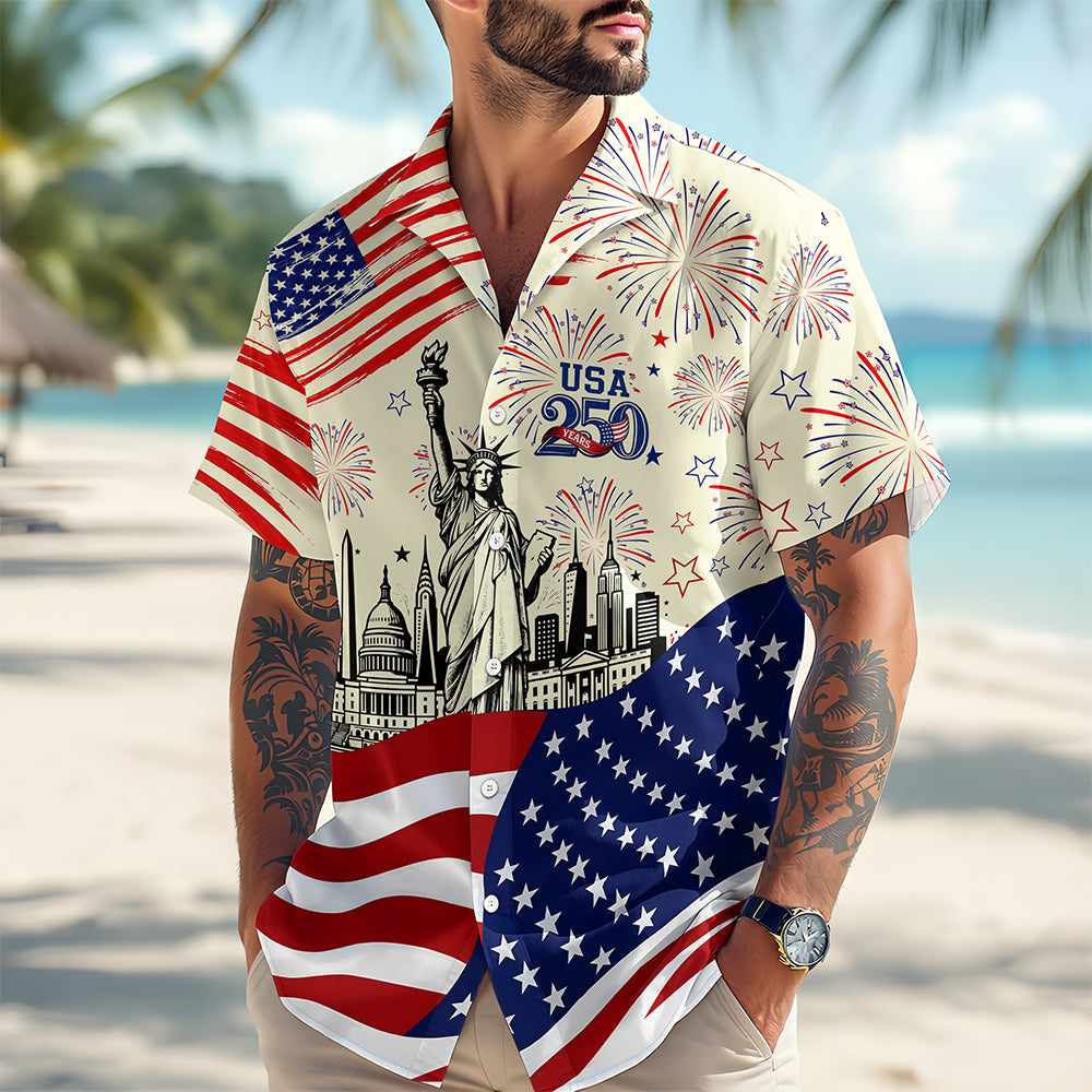 Personalized Statue of Liberty - USA 250th Anniversary Patriotic Hawaii Shirt HA75 921622