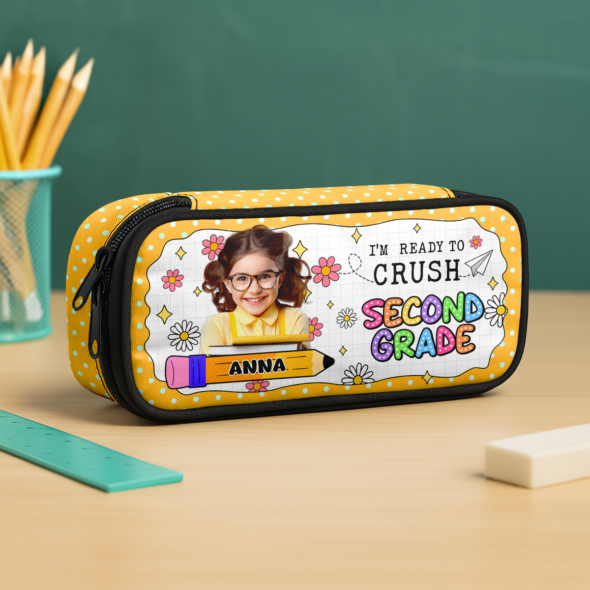 Custom Kid Photo I am Ready To School Personalized Pencil Case Back To School Gift CH07 896206