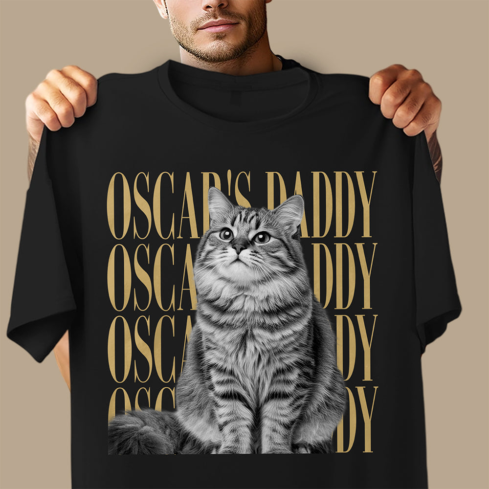 Personalized Vintage Photo Dog Dad, Dog Mom, Cat Dad, Cat Mom Dark Shirt HA75 921560
