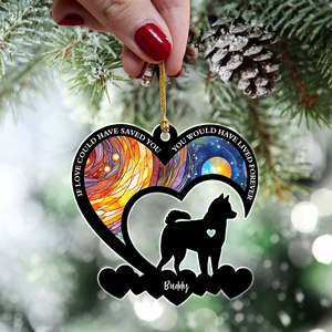 No Longer By My Side But Forever in My Heart Personalized Dog Memorial Acrylic Ornament LM32 893851