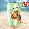 Custom Dog Portrait Beach Towel - Personalized Pet Lover Gift CH07 911466
