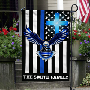Custom American Flag With Family Name  - Personalized Garden Flag LM32 897227
