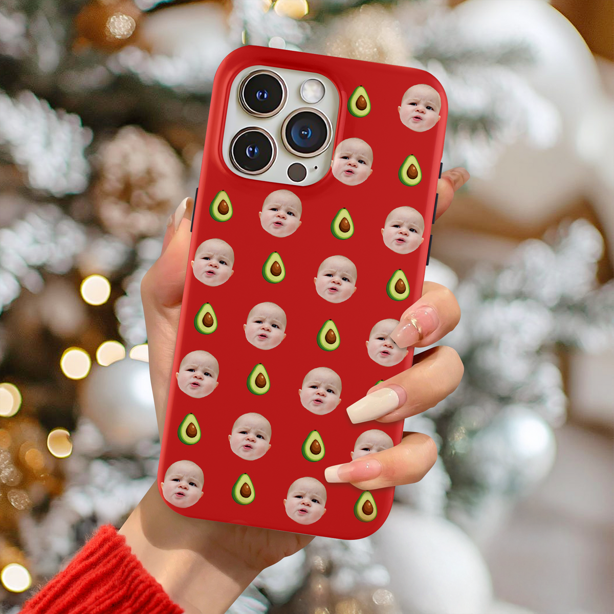 Custom Face Photo With Icon Phone Case Gift For Family LM32 895537