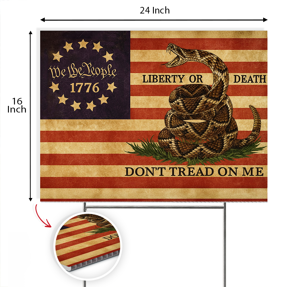 Don't Tread On Me America Flag We The People Yard Sign CH07 899148