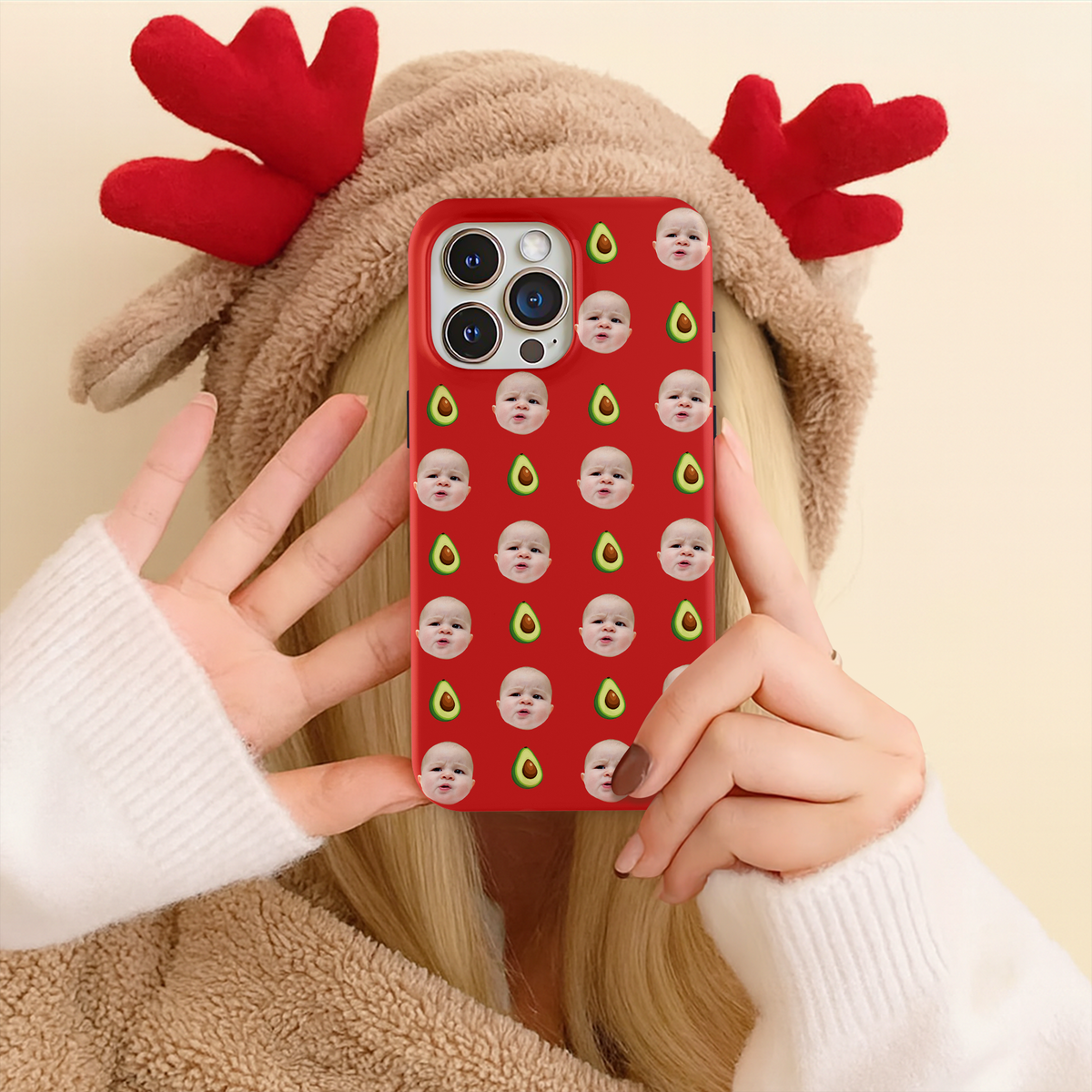 Custom Face Photo With Icon Phone Case Gift For Family LM32 895537