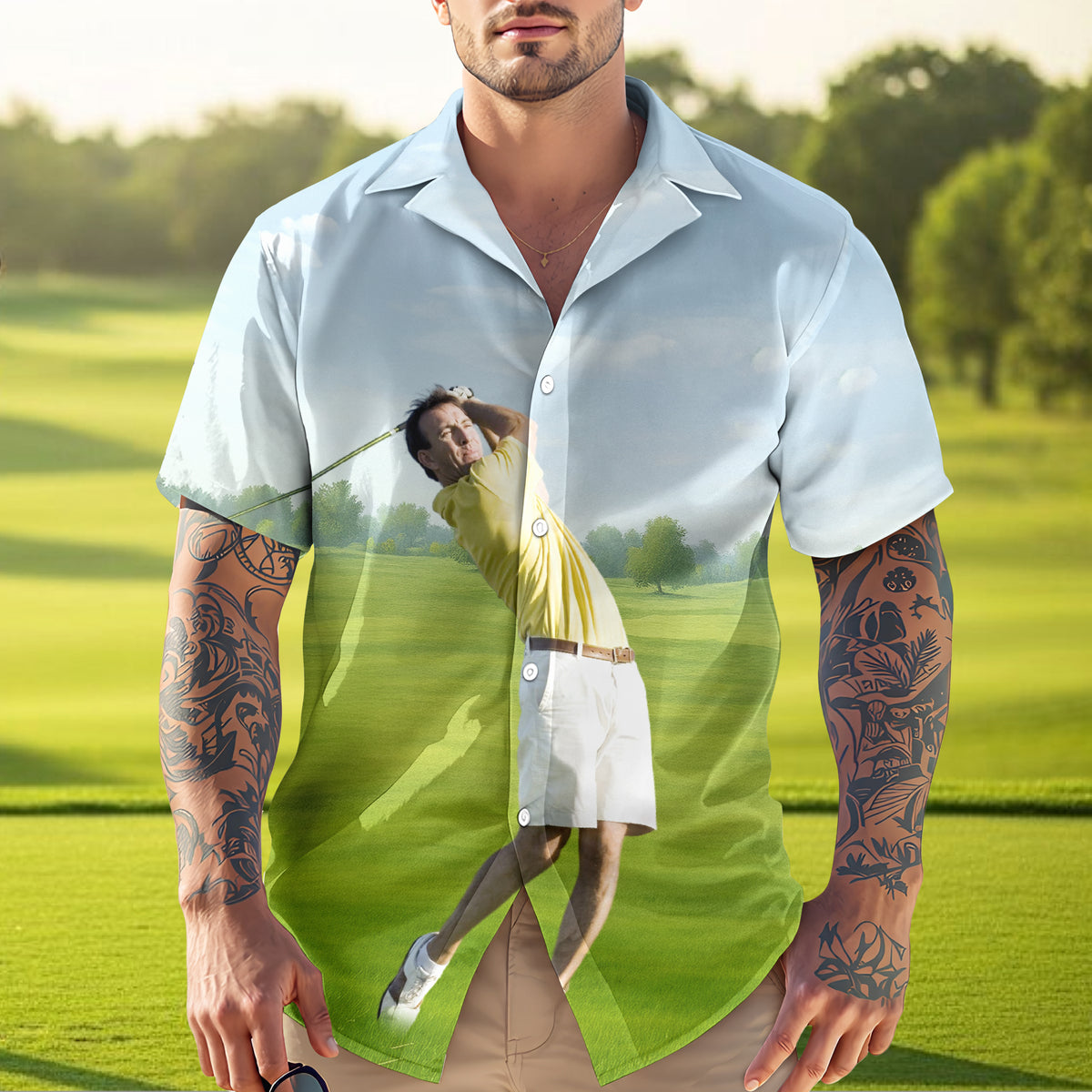 Custom Photo On Hawaii Shirt For Golfer TH10 898093