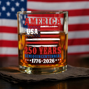 America 250 Years Semiquincentennial Whiskey Glass TH10 894671