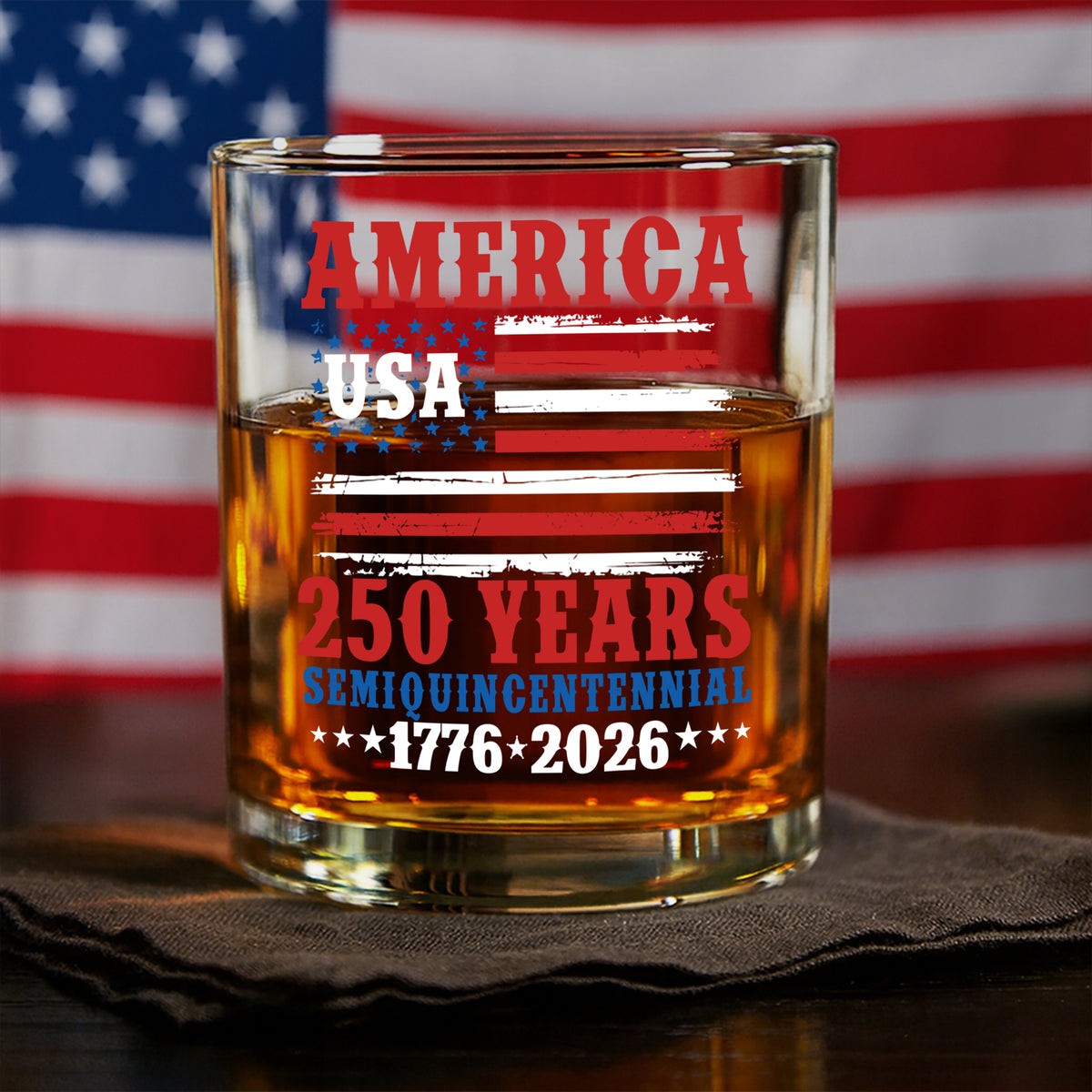 America 250 Years Semiquincentennial Whiskey Glass TH10 894671
